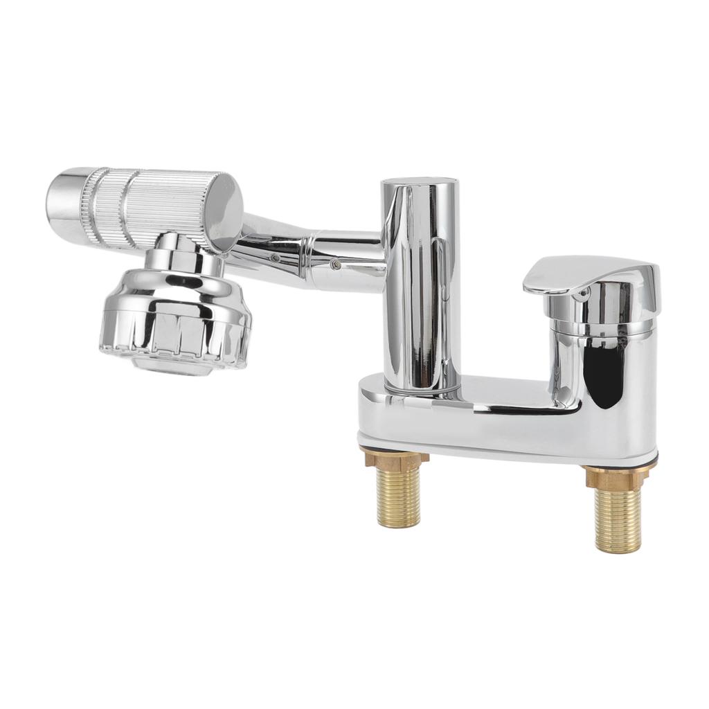 Swivel Faucet G1/2 Brass Digital Display Single Hole Lavatory Faucet for Bathroom Sink Chrome