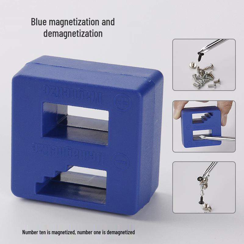 Magnetic Ceramic Drill & Air Screwdriver Bit with Quick Magnetizer/Demagnetizer