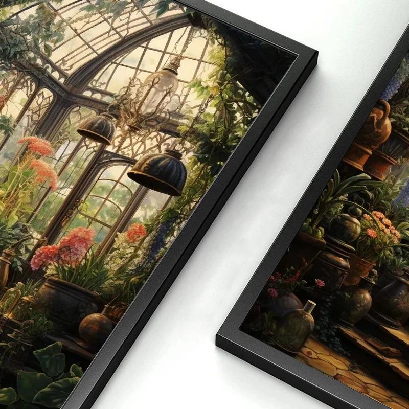 Renaissance Greenhouse Art Plant Garden Classic Retro Poster Canvas Paintings Wall Art Pictures Home Decor