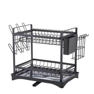 Brangdy Double-Layer Countertop Dish Drying Rack