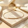 Seven Grains Women's Bracelet: Light Luxury, Diamond Inlaid, Fortune-Attracting, Gold-Toned, Unique Design, Radiant Seven Stars