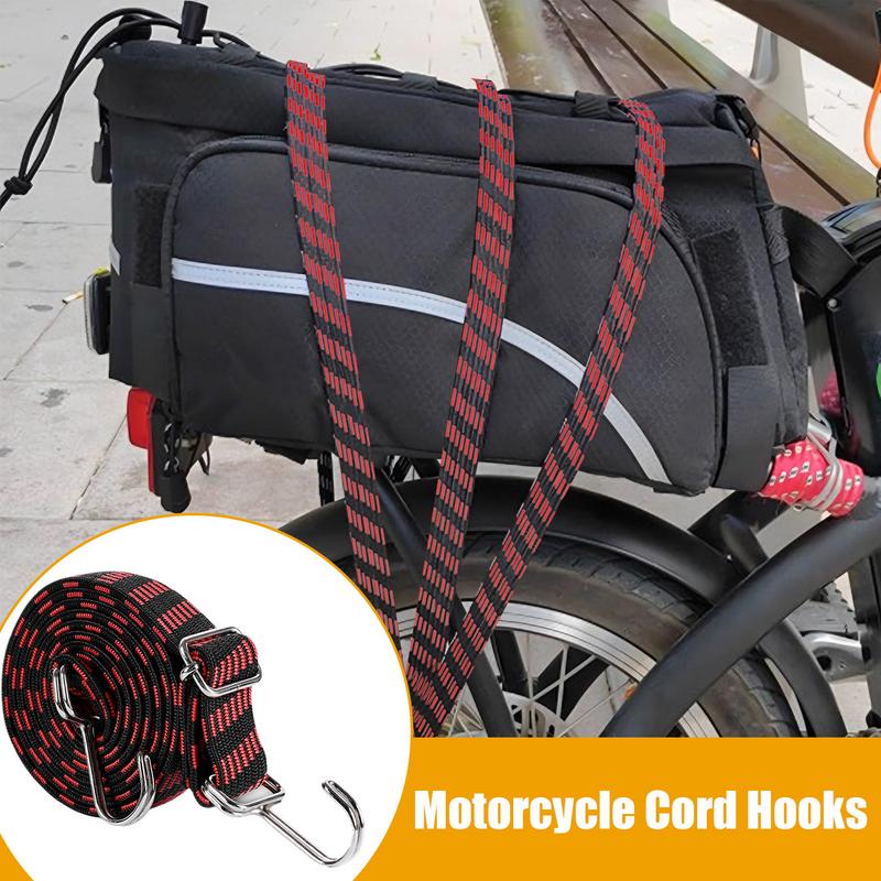Rubber Bungee Cords 39.37 Inch Heavy Duty Outdoor Rubber Tarp Straps With Hooks Luggage Equipment For Bicycles Motorcycles