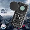 For Honor X60 5G/X9c Smart 5G Case with Slide Camera Lid PC+TPU Kickstand Phone Cover