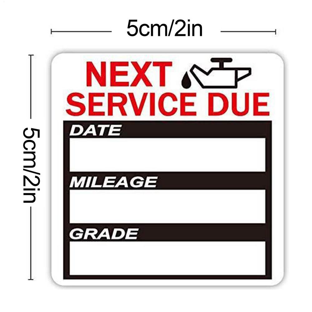 Oil Change Decals 40PCS 2x2Inch Service Reminder Stickers Next Service Due Labels Easy To Write On Window Labels for Car Auto