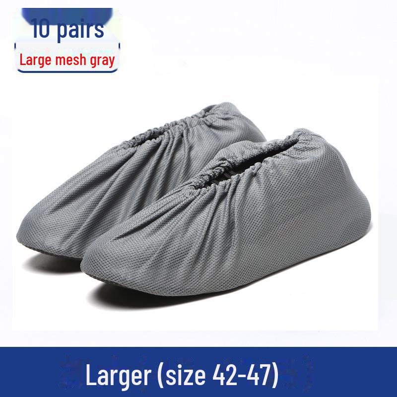 Durable Non-Slip Flannel Shoe Covers for Reusable Indoor Use - Ideal for Kids, Guests, and Students