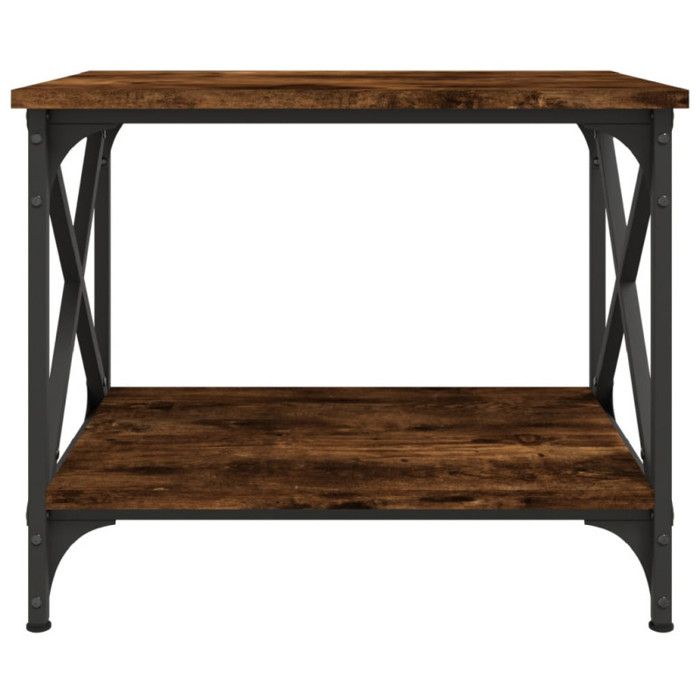 823329 vidaXL Table d'appoint Chêne fumé 55x38x45 cm Bois d'ingénierie