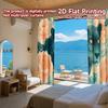 2D FLAT PRINTING 2pcs Curtains (Without Rod) Floral Panther Design Modern Fashionable Curtainments during the Saint Patrick is