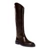 European and American Ladies Fashion  Round Toe Knee Length Flat Leather Boots, Size 34-46 Women's Knight Boots
