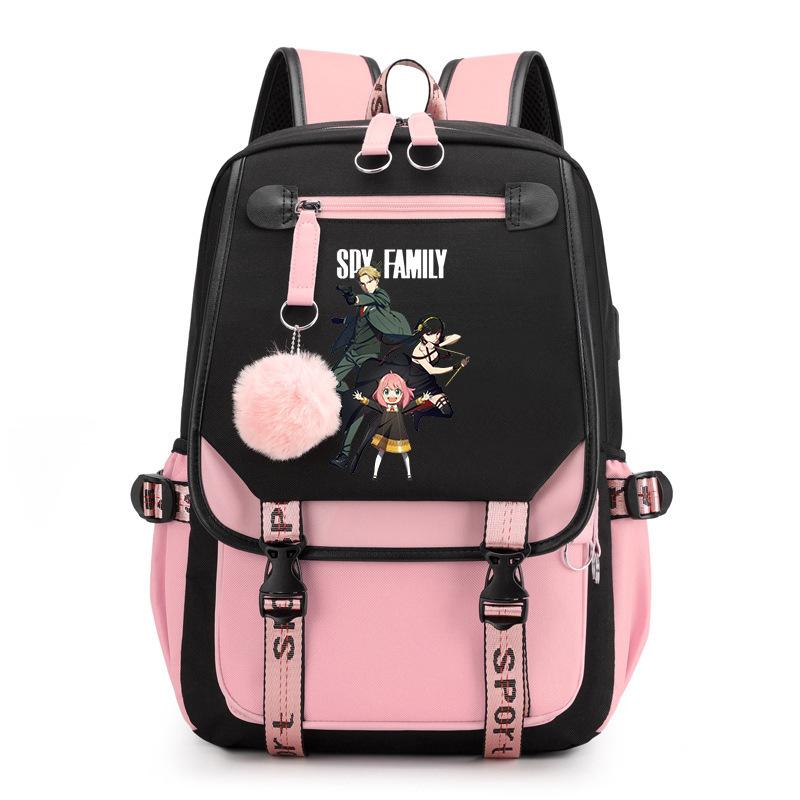 Spy Play House Backpack Casual Versatile Large Capacity Junior High School Student School Bag