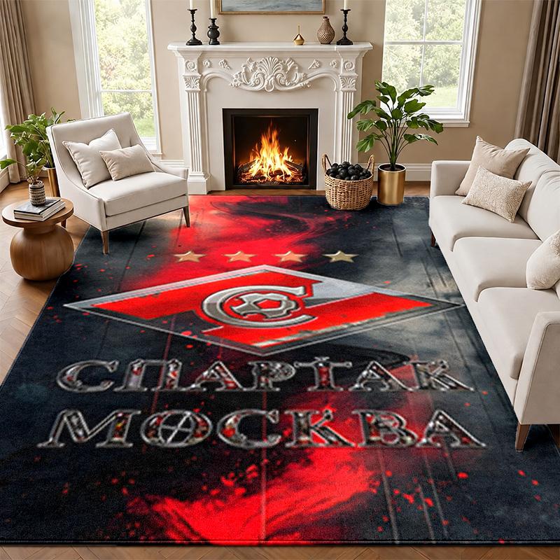 FC Spartak Moscow Carpet Door Mat for Living Room or Bedroom Protective Mat Under Chair Office Decoration Christmas Gift Birthday Present