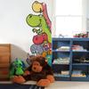 Cartoon Dinosaurier Wandsticker für Kinderzimmer Schlafzimmer Wanddekoration, Niedliche Selbstklebende Wandsticker