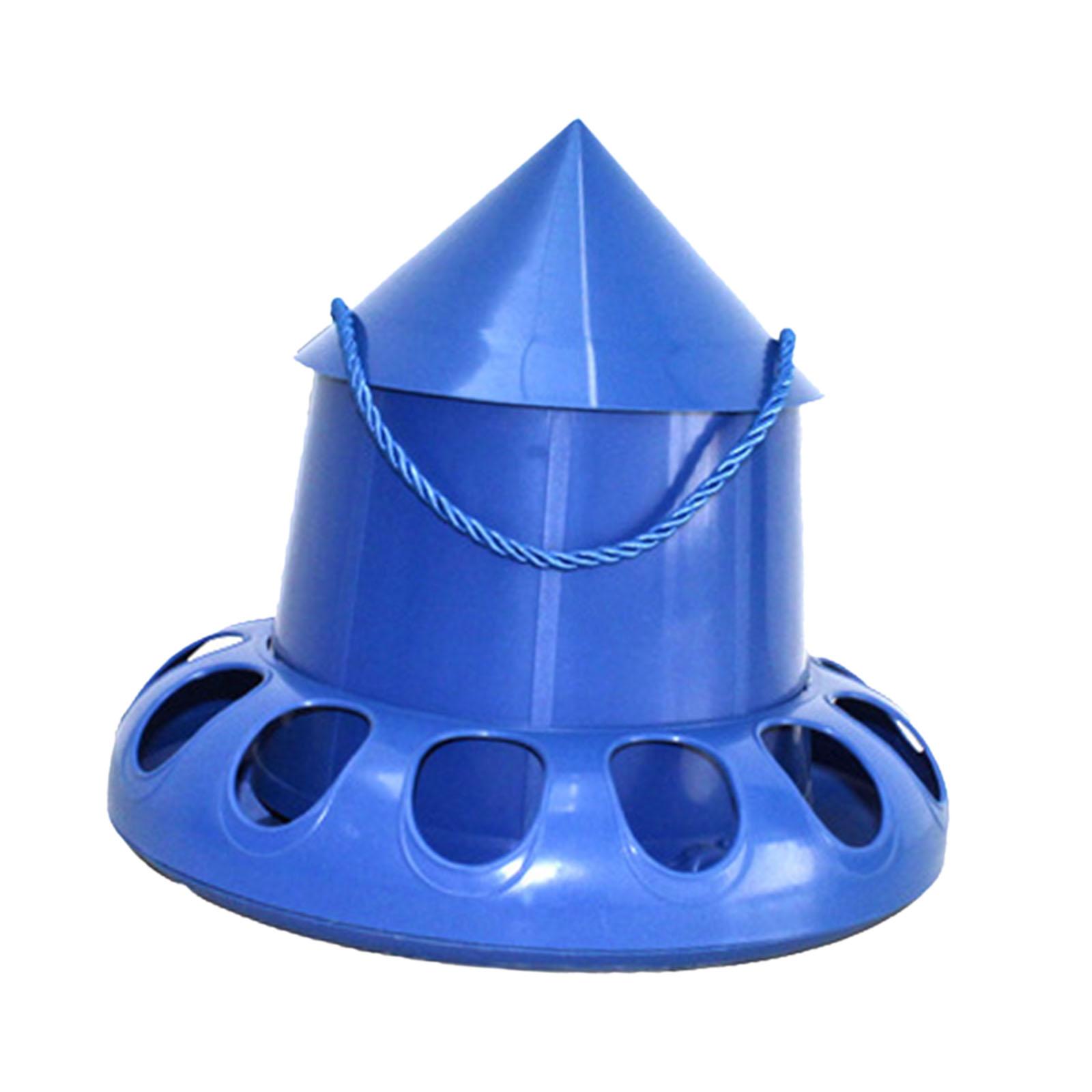 13 Holes Chicken Feeder Plastic Pigeon Feeding Bucket Poultry Automatic Feeder for Farm Backyard Poultry Feeding Supplies