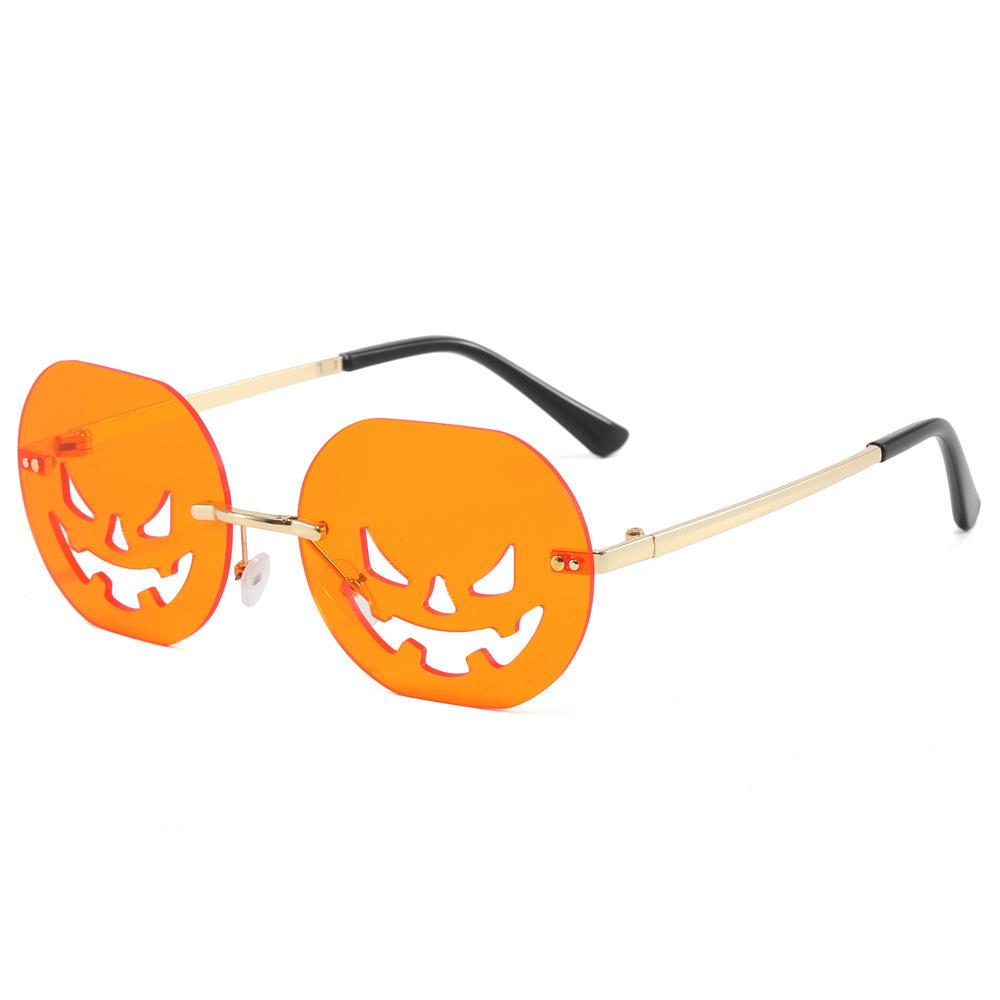Cross-border Pumpkin Pentagram Sunglasses: Fun Party Glasses for Halloween & Christmas, Trendy Women's Accessory