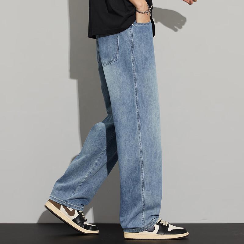 JEEP Men's Loose Straight Denim Jeans