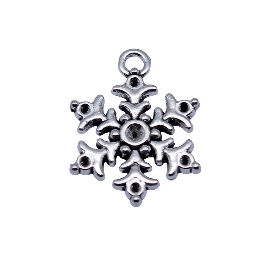 Snowmen Charms Snowflake Pendants For Winter Christmas Themed Jewelry