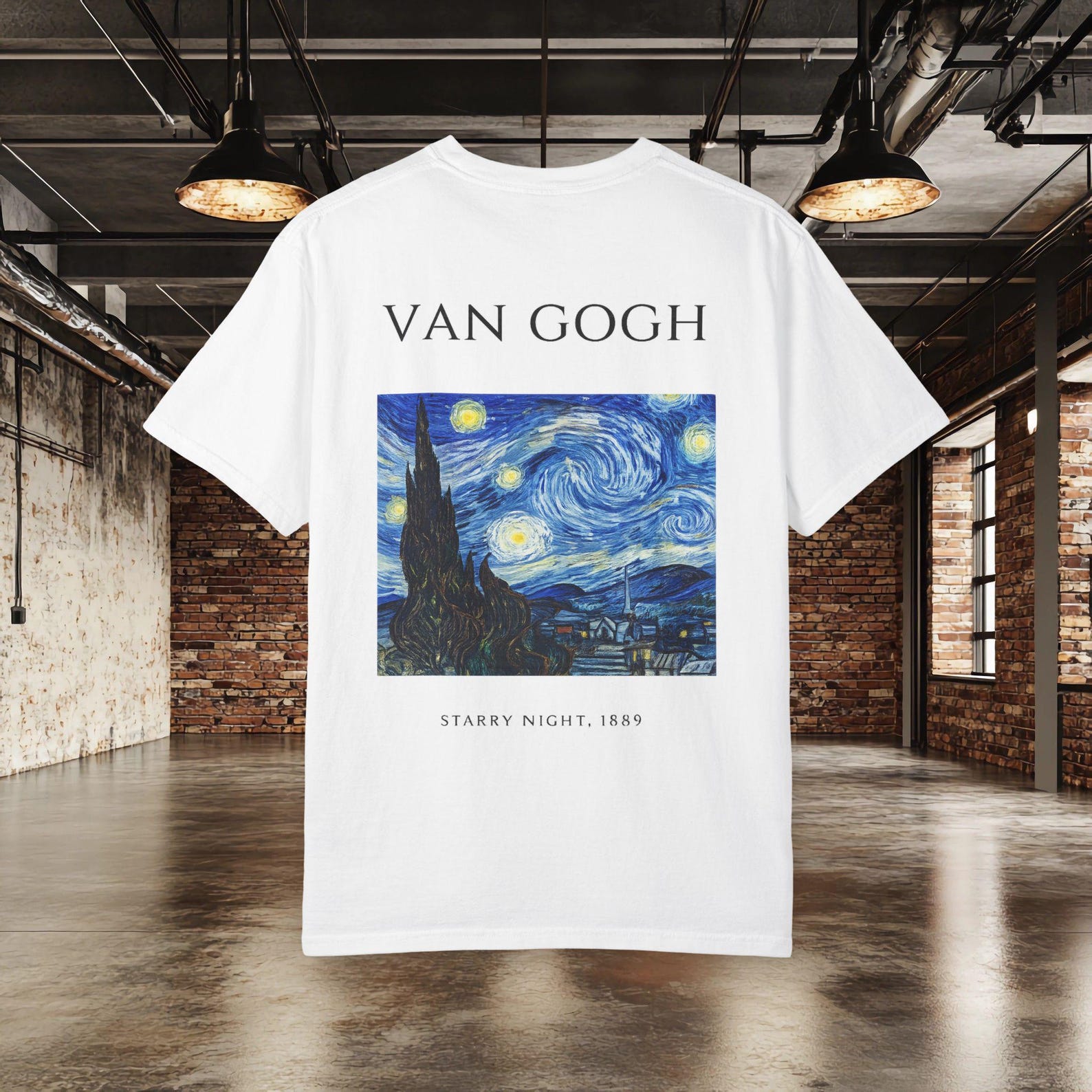 Van Gogh Starry Night Tee, Vintage ArT shirt, Museum Artwork T shirt, Night Sky Graphic Tee, Famous Painting Gift S