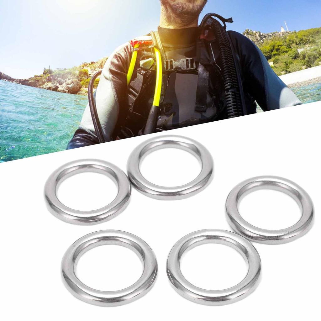 5pcs Boat Round s Stainless Steel 304 Seamless Welded O Type Hanging for Hammock