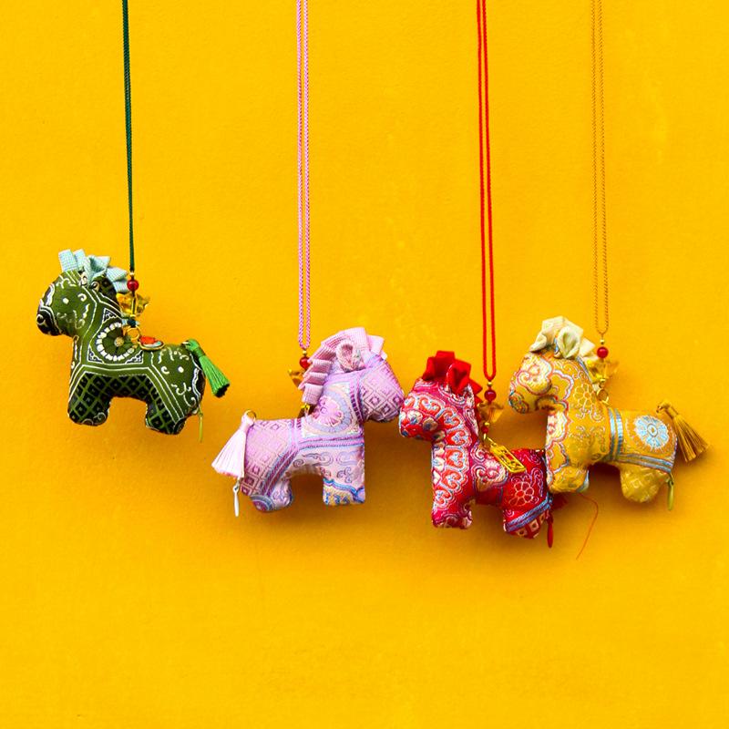 2026 Year Of The Horse Sachet Hanging Ornament Car Interior Pendant Backpack Charm New Year Lucky Housewarming Decoration Gift