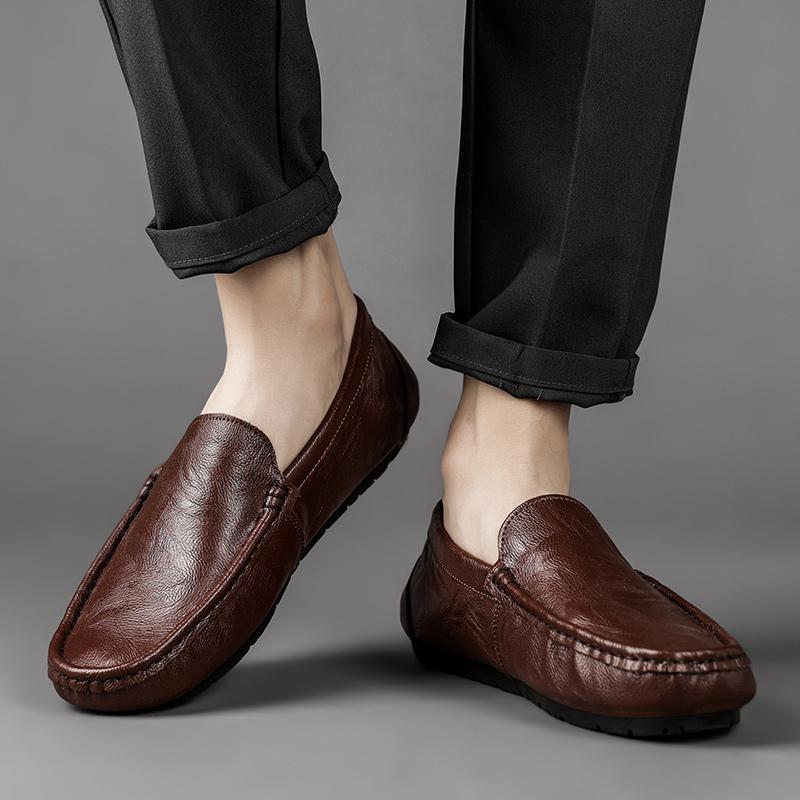 Luxury Penny Loafers Men Casual Shoes Zapatos De Hombre Leather Male Shoes Adult Mens Driving Moccasin Soft Slip On Flats 2024