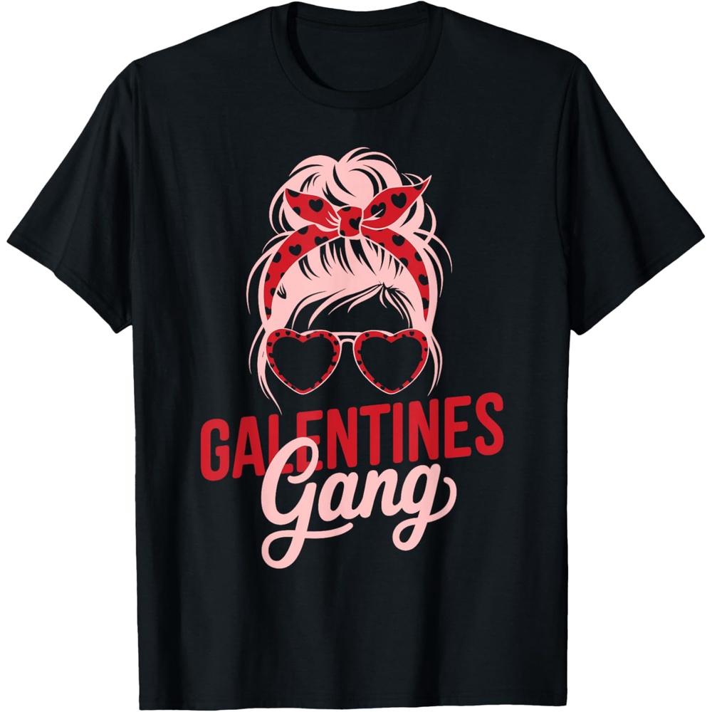 Galentine s Day Galentine Gang Women Friends Girls Besties Cotton Men T Shirt L чёрный