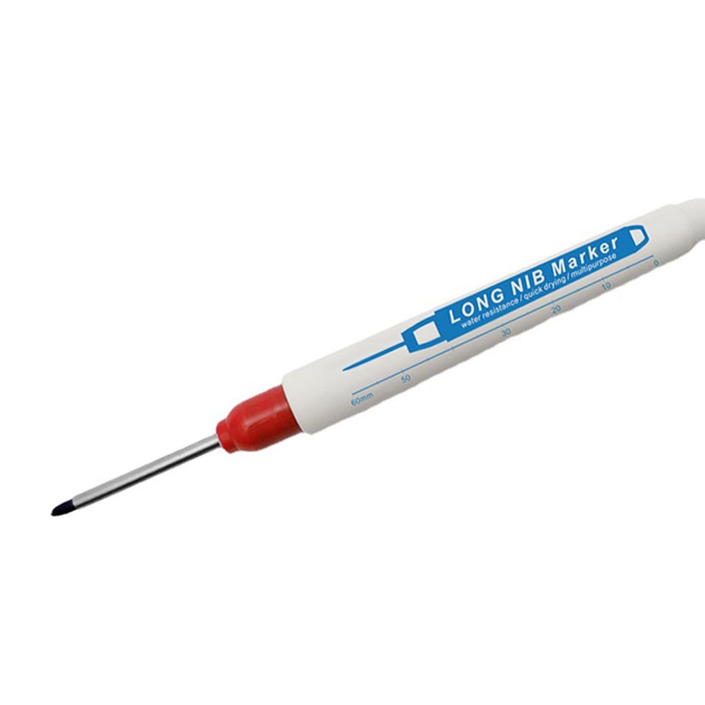 Multi-purpose Marker Pen Deep Hole Marker Pen Long Markers Black Blue Red for Bathroom Woodworking Rock Painting