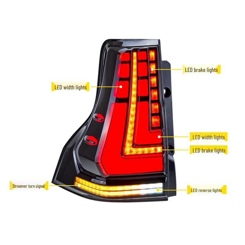 2010-2023 Toyota Prado Land Cruiser Smoked Rear Brake Light Assembly
