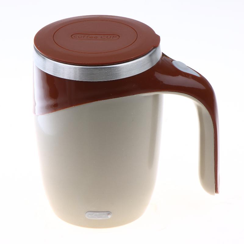 Portable Rechargeable Self Stirring Mug Electric Coffee Mixer Cup 380ml Food Grade Stainless Steel for Outdoor Picnic