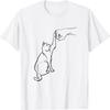 DZMRNHYO Funny Cat Best Friend Fist Bump Cat Lover T-Shirt