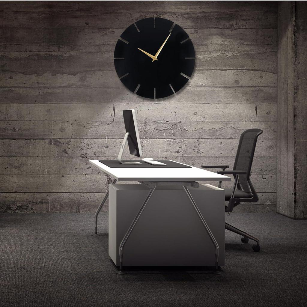 Metallic Analog Wall Clock for Home, Office, Living Room, Bedroom, Kids Room and Kitchen (40 X 40 Cm) | Big Size Stylish Latest Home Decor