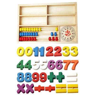 Educational Wooden Toys For Kids Digital Learning Digital Box Wooden Building Blocks Puzzle Toys 