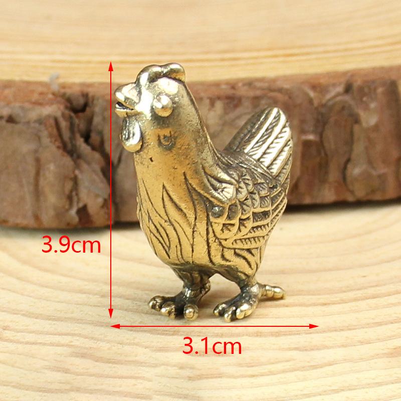 Figuras de animales en miniatura antiguas, estatuas de animales en miniatura de latón vintage, adornos de escritorio, decoración de Feng Shui para el hogar, manualidades