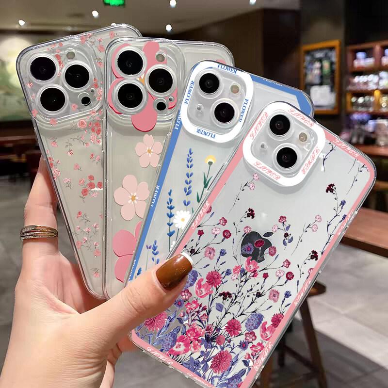 Flower Case for Xiaomi Redmi Note 13 14 Pro 5G 12 14 4G 10 11 12 13 14 Pro Plus 5G 11S 12S Transparent Thin Silicone Soft Cover