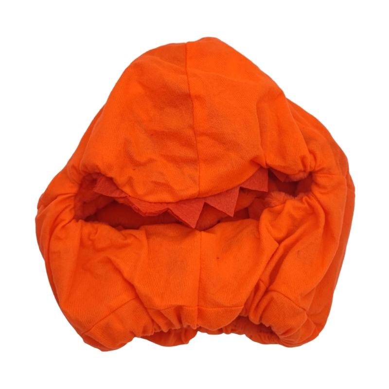 Fun Plush Helmets Cover for Motorcyclists Eye Catching Cartoon Pumpkins Cover Halloween Plush Helmets Cover for Rides