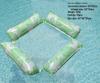 Inflatable Mesh Lounge Chair: Four-Tube Floating Hammock with Striped Foldable Design for Water Recreation