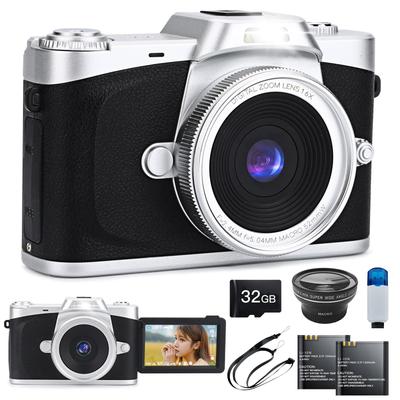 Ψηφιακή Κάμερα Moledro 4K, 68MP, Περιστρεφόμενη Οθόνη 180°, Ευρυγώνιος Φακός, Κάρτα Micro SD 32GB, Ψηφιακό Ζουμ 16x, Αυτόματη Εστίαση, Σταθεροποίηση Εικόνας,