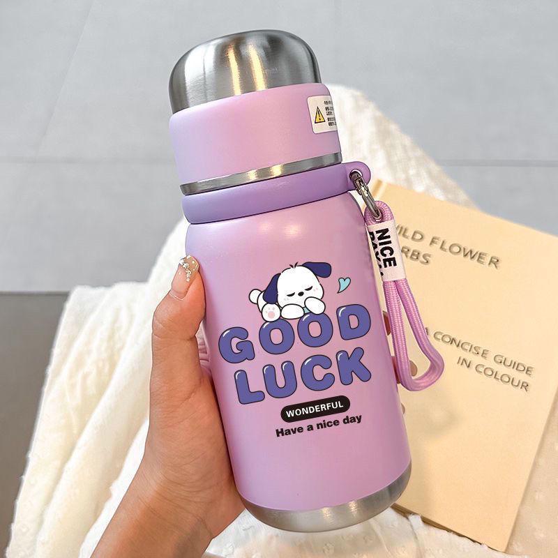 Cartoon Dog Stainless Steel Tea Infuser Cup - 316 Small Thermos with Tea Separation for Students. 500ml