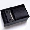 Gift Box Men'S Tie Square Scarf Cufflinks Tie Clip Five-Piece Set, Formal Business Blue Stripes