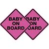 2pcs Reflective Car Sticker Baby on Board High Intensity Reflective Sticker for Car Waterproof Safety Warning Auto Bumper Window Sticker Kids on