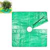 Durable PE Leaf Gathering Mat Landscape Tarp for Trimming Garden Pruning with Hole & 4 Heavy Duty Yard Cleanup Corner Buckles Shrub Trimmings