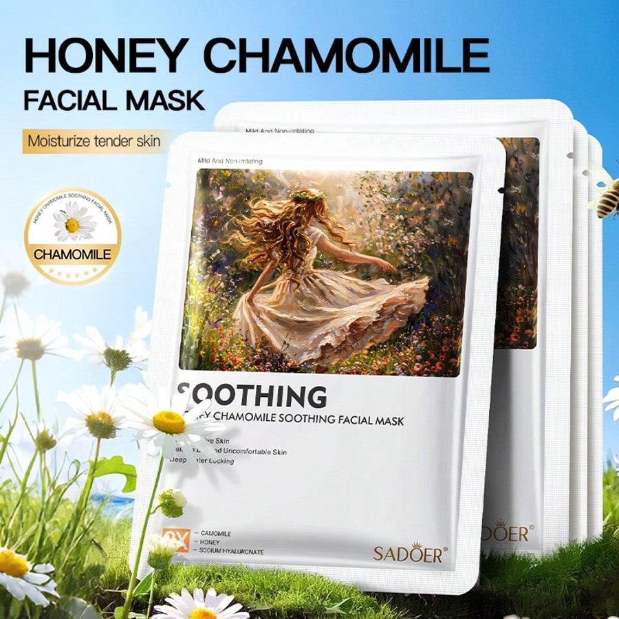 1PC Honey Chamomile Soothing Mask, Hydrating And Moisturizing, Deeply Moisture,Lack Of Moisture Roug