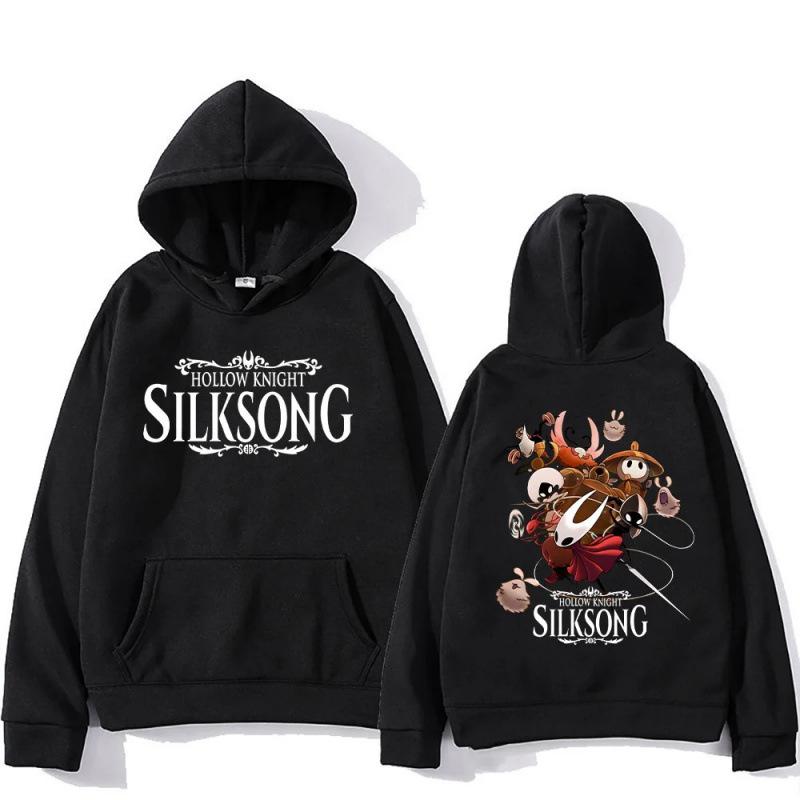 

13 Colors Game Hollow Knight Silksong Hoodie Men Women Harajuku Pullover Tops UNISEX Sportswear Fashion Hooded Sweatshirt Trends Tops XS чорний