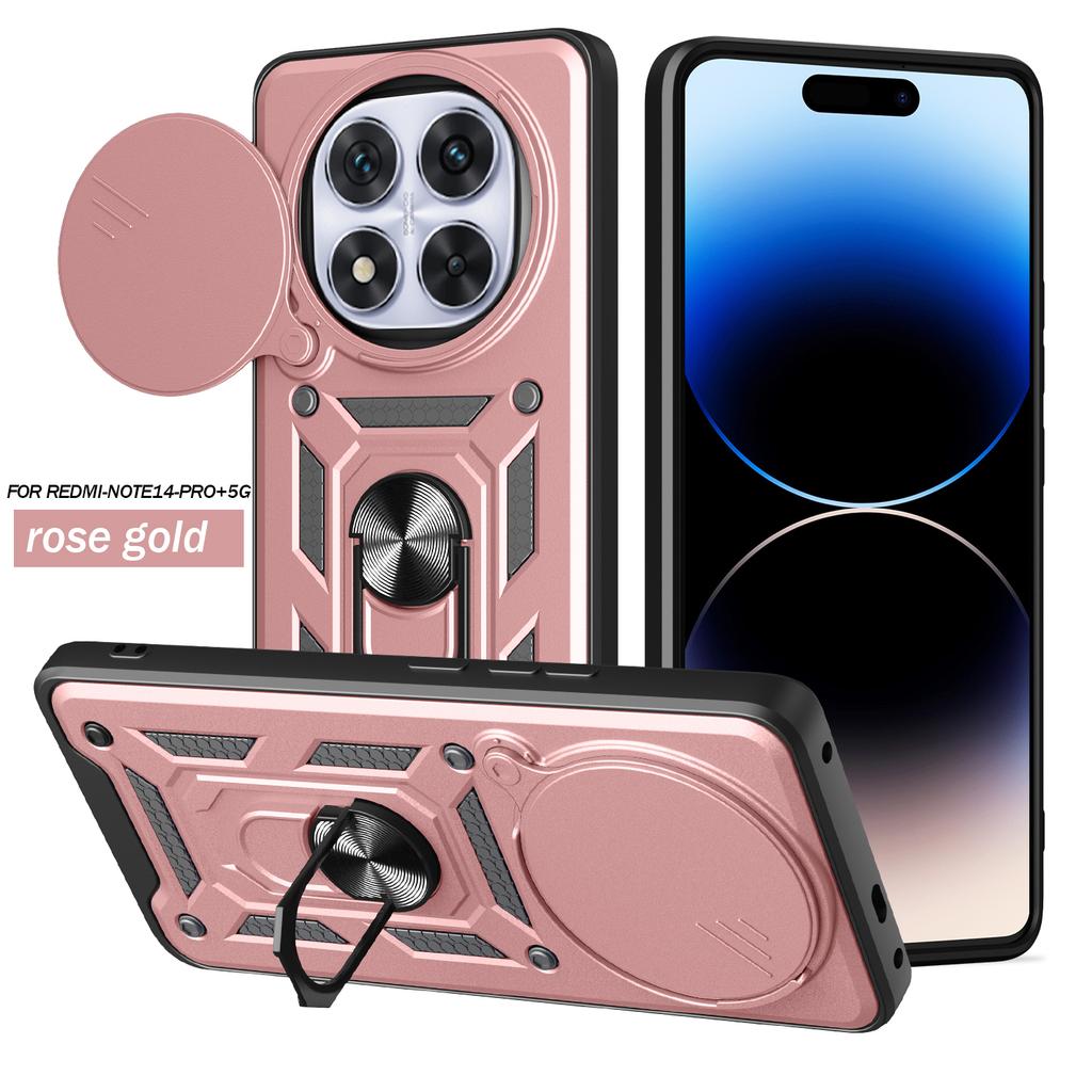 For Redmi Note 14 Pro Plus Armored Protective Shell With Magnetic Ring For Mi Poco X7 Phone Case With Camera Protection