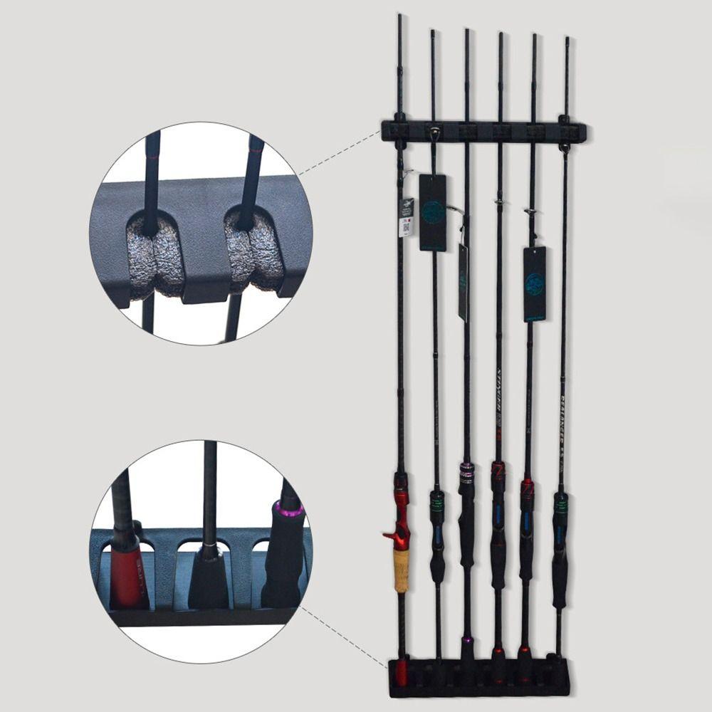 Vertical/Horizontal Fishing Rod Holders Wall Mount Fishing Pole Storage Rack  Angler Gift