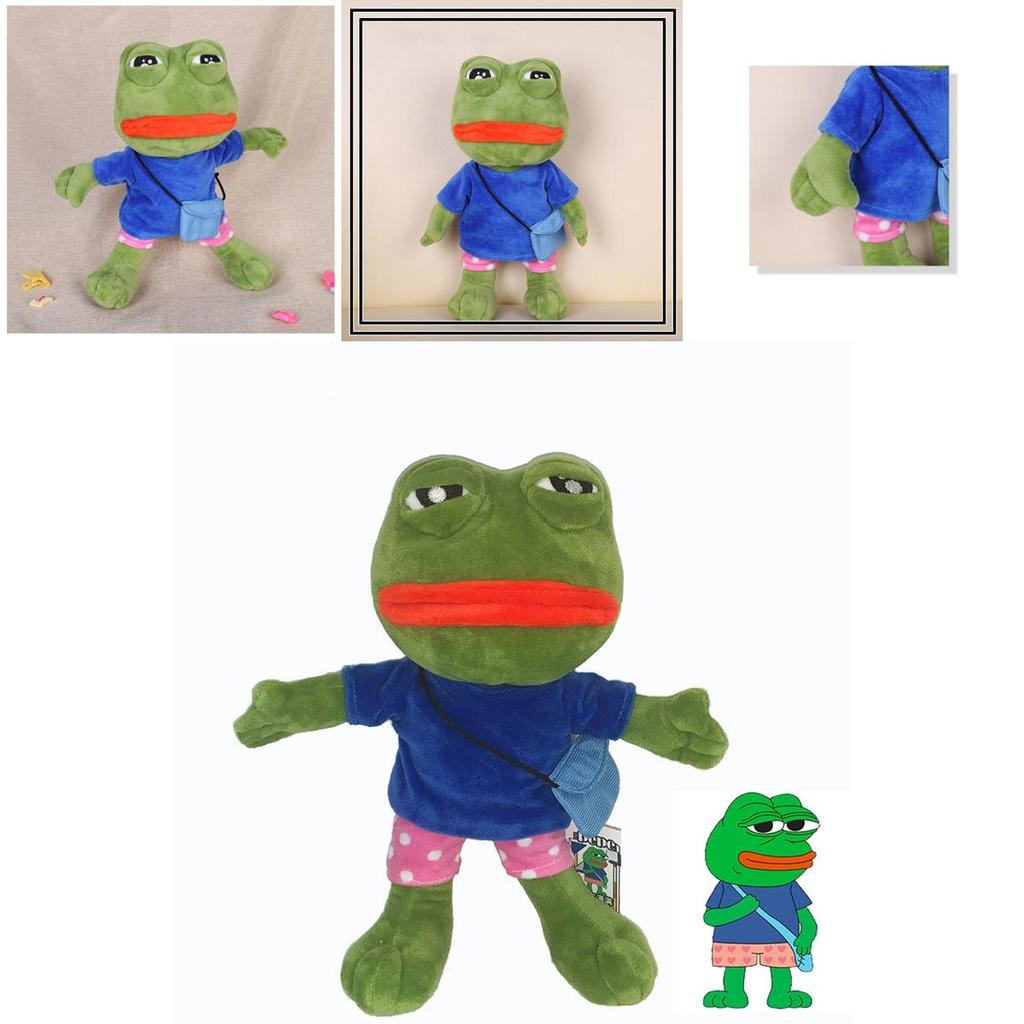 13.7in High Quality Pepe The Frog Shoulder Bag Plush Soft Toy