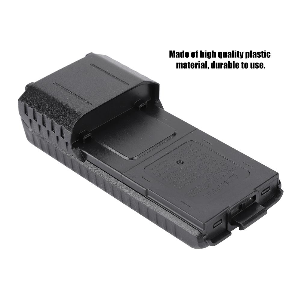 Portable Plastic Long Black Battery Case For BAOFENG UV 5R, UV 5RB, UV 5RE, UV 5Re