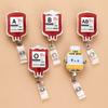 Stylish Blood Type Badge Holder Blood Type Badge Reel Acrylic Material Badge Holder Perfect for Healthcare Professionals