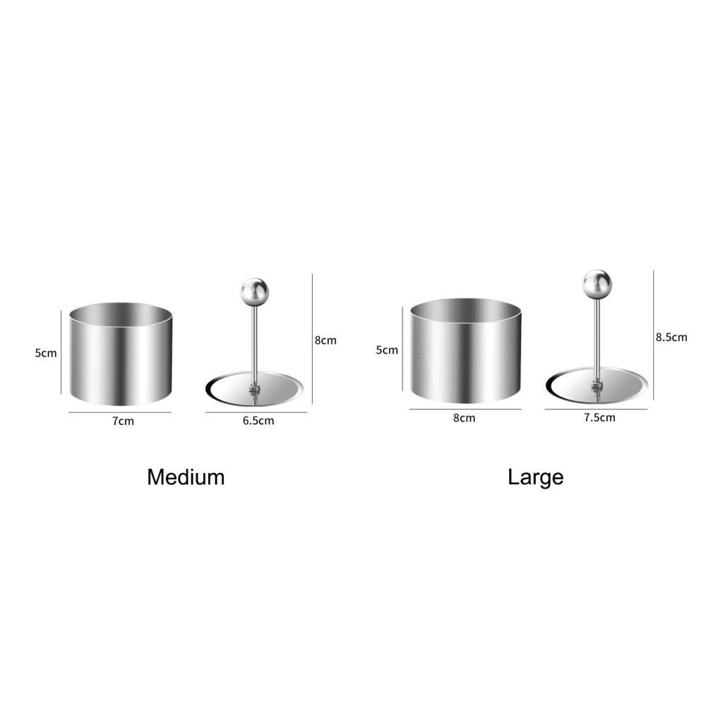 Round Stainless Steel Cake Mousse Ring Tool Easy To Demould Rice Ball Sushi Making Mold Food Mold Kitchen Baking Mold