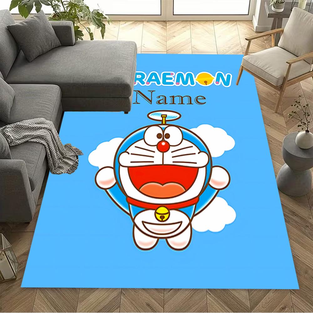 Doraemon Adventure Customized Name Area Rug Suitable for Balcony Bedrooms Dormitory Hallway Anti-slip Rug Office home decor Birthday/Christmas Gift