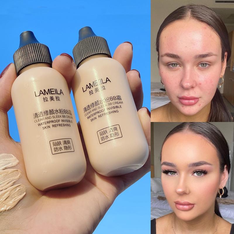 1PC Рідка основа для обличчя Повний консилер Макіяж Водостійка основа Brighten Whitening Cover Темні кола Матова основа Косметика