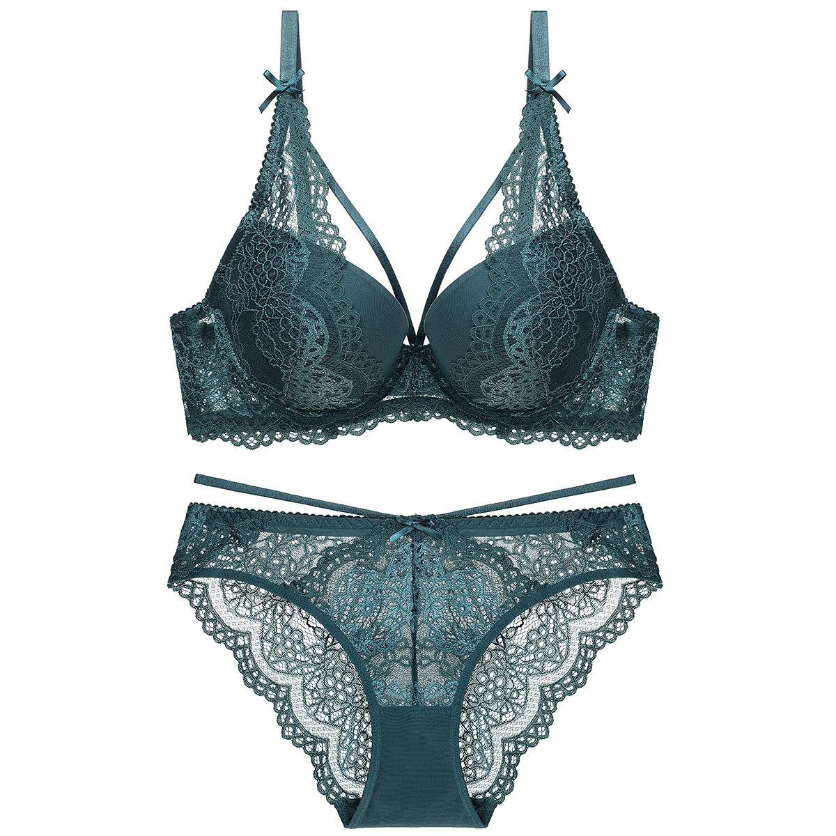 

Сексуальное кружевное нижнее белье женский маленький бюст показывает большой собирающий бюстгальтер Регулируемый тип закрытый бюст верхняя поддержка бюстгальтер 85B темно-зеленого